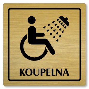 Koupelna, 100x100mm, zlatá, Arizona